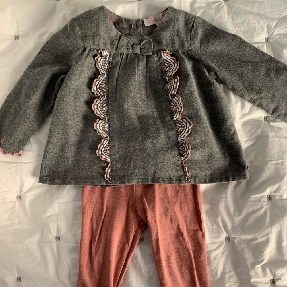 Lili Gaufrette blouse and Leggings Outfit, Size 1